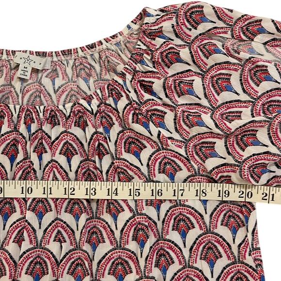 “Fever” Women's Ruffle Sleeve Boho Peasant Top Poet Blouse | Size M - Picture 7 of 9